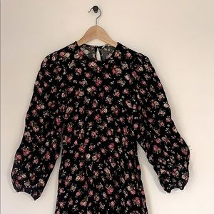 Floral print romantic maxi dress